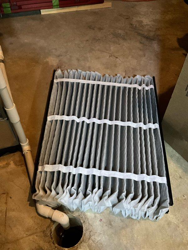 Completed comprehensive BFMA tune-up on residential furnace system during morning service window. Performed standard maintenance protocol including system inspection, component testing, and filter assessment. Removed and documented severely clogged air filter showing significant dust and debris accumulation, restricting airflow and reducing system efficiency. Inspected gas connections, refrigerant lines, brass fittings, and electrical connections for proper operation and safety compliance. All mechanical components, copper lines, and mounting hardware found secure and functioning within manufacturer specifications. System restored to optimal performance with improved airflow capacity.