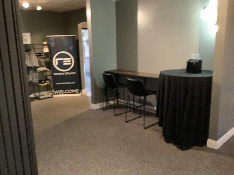 Conducted commercial HVAC sales estimate for air conditioning system and coil replacement at office facility. Documented existing interior conditions including reception area, conference room, and building infrastructure to assess equipment access points and installation requirements for proposed A/C and coil system upgrade.