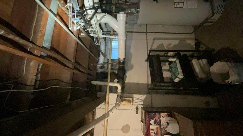 Completed comprehensive HVAC maintenance tune-up at residential property, performing full system inspection of heating and cooling equipment located in basement utility area. Verified proper operation of all mechanical components, checked refrigerant levels, inspected ductwork and PVC condensate drain lines, tested thermostat functionality, and examined electrical connections at control panels. All HVAC systems found to be operating within normal parameters following standard preventive maintenance protocol.