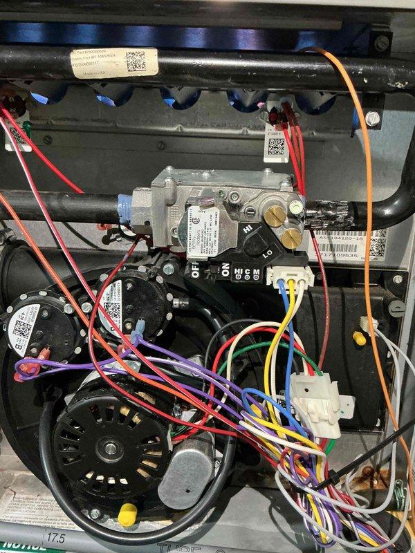 Replaced defective circuit board in gas furnace heating system. Special ordered replacement control board was picked up from Ferguson supply house in Naperville and installed to restore proper system operation. All electrical connections were properly terminated, gas valve wiring verified, and system tested for normal heating cycle operation.