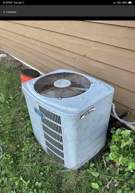 Conducted comprehensive sales estimate for complete air conditioning system replacement including outdoor condenser unit and indoor evaporator coil. Evaluated existing aged outdoor condensing unit showing significant weathering, surface discoloration, and deterioration. Inspected attic-mounted air handler and evaporator coil assembly, assessed existing ductwork connections and insulation conditions. Documented equipment specifications, measured existing system configuration, and photographed current installation for proper sizing and replacement recommendations.