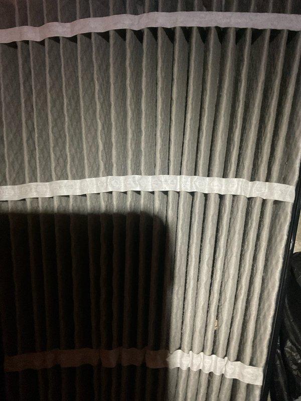 Completed comprehensive BFMA tune-up on 5+ year old HVAC system including air conditioning unit, air cleaner, and dehumidifier. Inspected and serviced furnace/air handler assembly, verified proper operation of humidifier drum and associated components, and replaced air filter which showed moderate dust accumulation. All mechanical systems tested and confirmed operational with no issues identified.