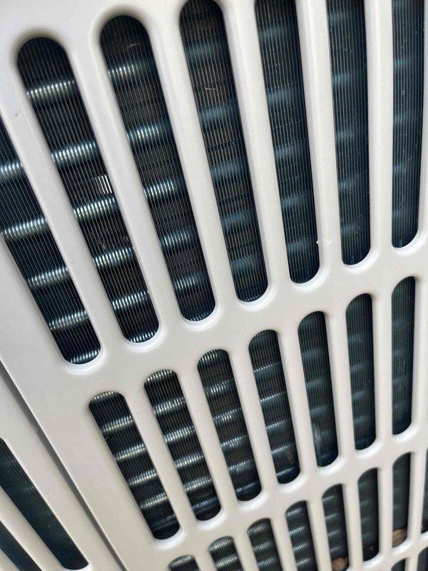 Completed comprehensive BFMA tune-up service on Bosch outdoor condensing unit aged 3+ years. Performed standard maintenance protocol including inspection of condenser coil fins, verification of unit operation, and assessment of overall system condition. All components found operating within normal parameters with no immediate service concerns identified.