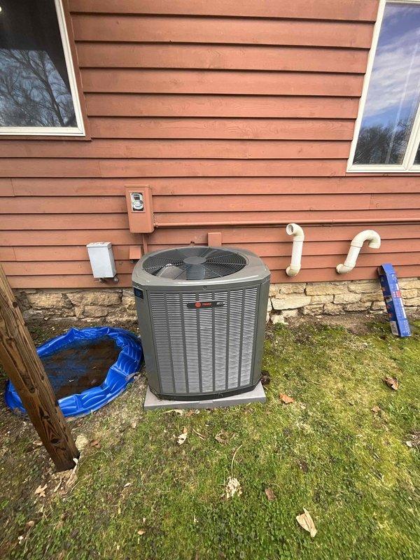 Completed comprehensive BFMA tune-up service on a 3-year-old residential HVAC system including both outdoor condensing unit and indoor air handler. Performed full system inspection, cleaned condenser coils, checked refrigerant pressures, tested blower motor operation, verified electrical connections, and inspected all mechanical components for proper operation. System is operating within manufacturer specifications and ready for continued service.