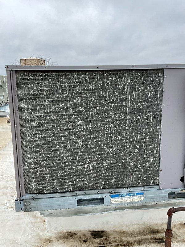 Completed comprehensive BFMA tune-up service on four rooftop units at commercial facility, including full system inspections, filter replacements, and electrical connection assessments. All four RTU filters were changed out, with significant debris accumulation noted on condenser grilles requiring attention. Inspected electrical components including contactors, terminal blocks, and wiring connections to ensure proper operation and safety compliance across all units.
