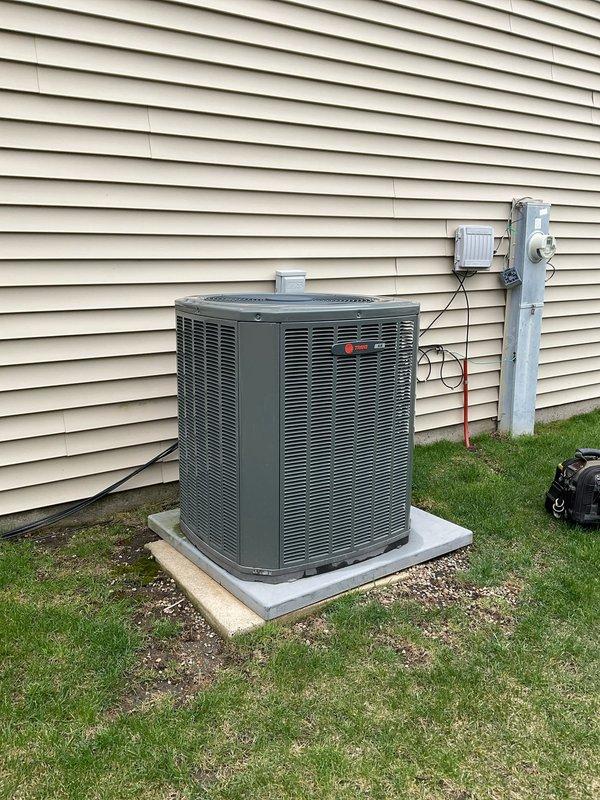 Completed comprehensive BFMA tune-up service on 7-year-old Trane air conditioning system. Performed standard maintenance procedures including inspection of outdoor condensing unit, verification of electrical connections at disconnect box, assessment of refrigerant levels, and evaluation of indoor air return system. All components found operating within normal parameters and system performing efficiently.