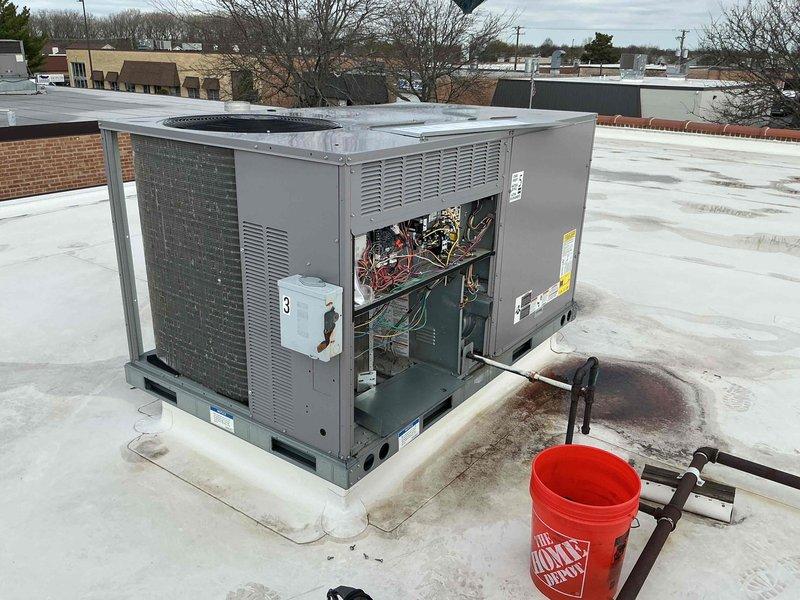 Completed preventive maintenance tune-up on two rooftop HVAC units as part of recurring BFMA service agreement. Performed comprehensive inspection of both RTU systems including electrical components, control boards, capacitors, contactors, and relay switches. Verified proper operation of all mechanical and electrical connections, checked refrigerant levels, inspected condenser coils, and tested system controls for optimal performance. All units operating within manufacturer specifications upon completion.