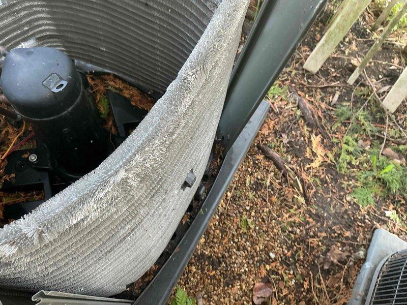 Completed comprehensive BFMA tune-up service on residential air conditioning system over 3 years old during afternoon appointment window. Performed standard maintenance protocol including inspection of outdoor condenser unit, cleared debris and organic matter from equipment base and surrounding area, and conducted electrical diagnostics using digital multimeter to verify proper voltage and amperage readings on system components. Unit tested and confirmed operational within manufacturer specifications.