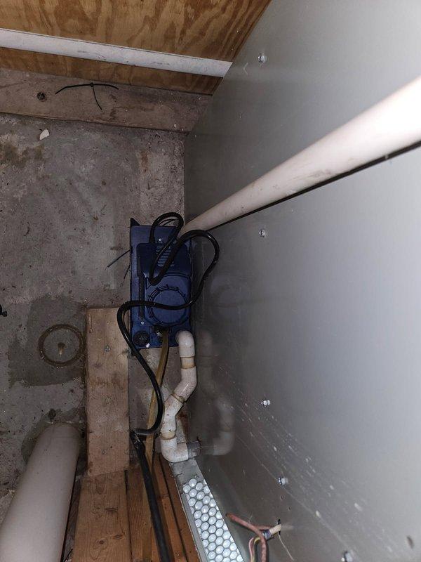 Completed BFMA tune-up on 13-year-old air conditioning system and investigated condensate pump noise complaint. Inspected condensate pump installed in 2021, which was cycling excessively during AC operation; verified discharge line was clear and pump was functioning properly despite frequent cycling, which is normal during high humidity conditions. Examined exterior condenser unit and confirmed proper operation with no mechanical issues noted.