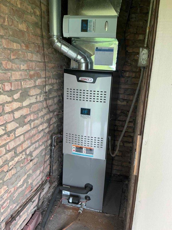 Completed comprehensive BFMA semi-annual tune-up service on residential Lennox heating and cooling system. Performed thorough inspection and maintenance of indoor furnace unit and outdoor condenser, including filter replacement, system diagnostics, operational testing, and verification of all components functioning within manufacturer specifications.