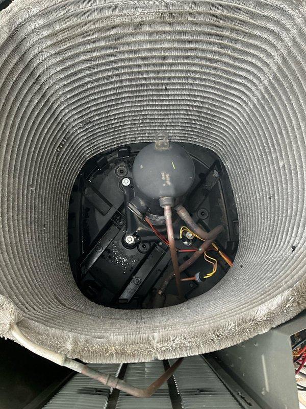 Installed compressor sound blanket jacket on HVAC unit using part from truck inventory. Secured insulated jacket around compressor assembly to reduce operational noise levels and improve system acoustics. Installation completed and unit tested for proper operation.