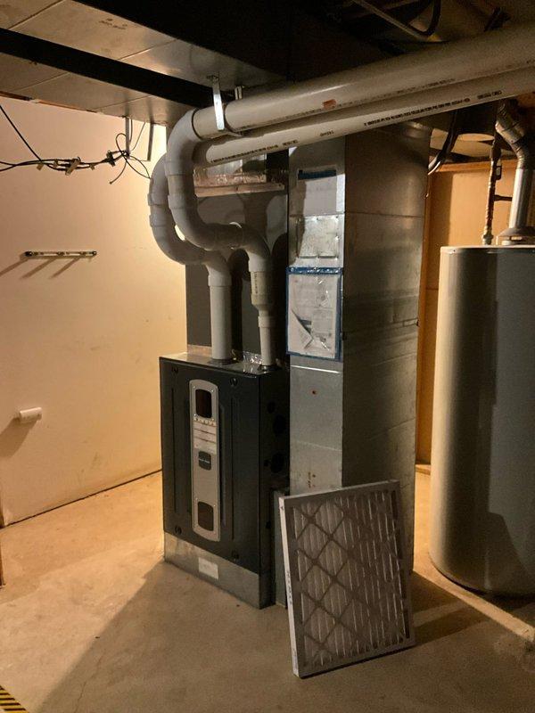 Completed annual air conditioning tune-up on residential HVAC system. Performed comprehensive inspection of indoor and outdoor units, checked refrigerant levels, cleaned condenser coils, verified proper airflow, tested electrical connections and capacitors, and replaced air filter. All components operating within manufacturer specifications with no issues identified.