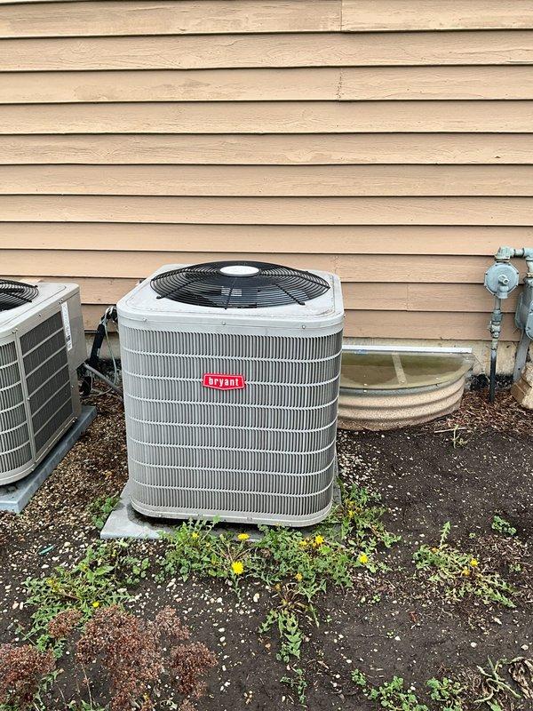 Responded to no cooling call on residential Bryant air conditioning system. Upon arrival, found unit not operating. Performed diagnostic evaluation and determined system required refrigerant charge. Used Inficon Wey-TEK refrigerant charging scale to accurately measure and add proper refrigerant charge to system. Verified unit operation and proper cooling function restored before departure.