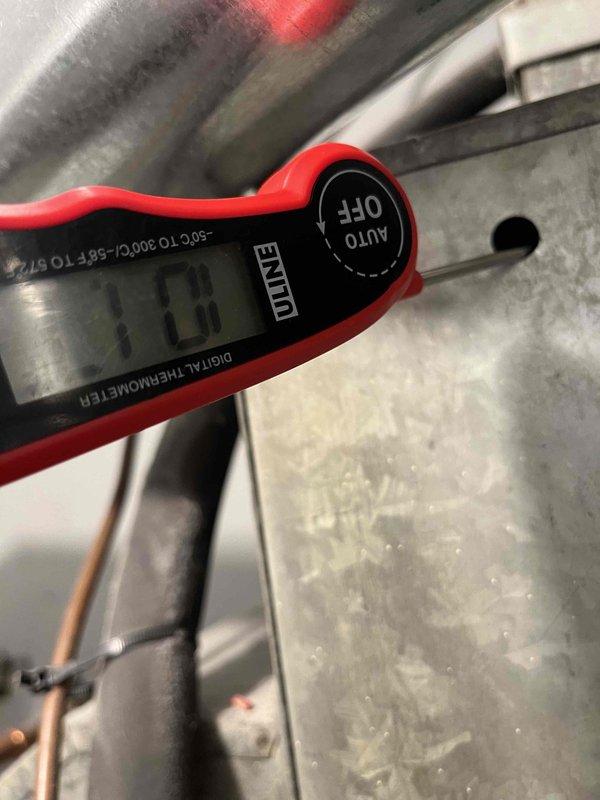Completed comprehensive BFMA tune-up on 7-month-old furnace and humidifier system. Performed full system inspection including combustion analysis with digital CO detector to verify safe operation and proper venting, measured supply and return air temperatures using digital thermometer to confirm adequate heat rise and system performance. All components found operating within manufacturer specifications with no deficiencies noted.