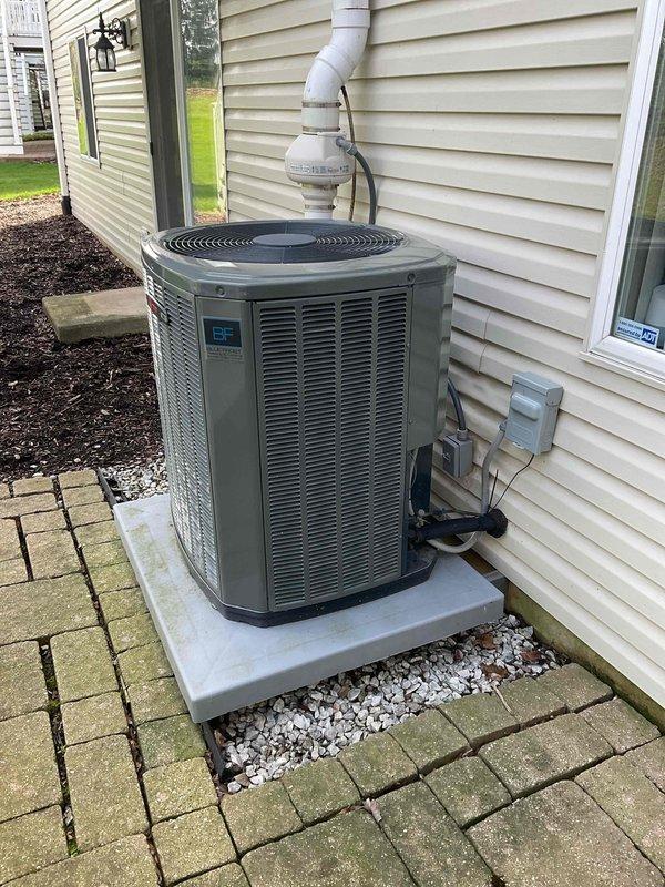 Completed comprehensive air conditioning tune-up on a 5-year-old system at the lower level of the residence. Performed full preventive maintenance inspection of outdoor condenser unit and indoor air handler, including cleaning, testing electrical components, checking refrigerant levels, and verifying proper operation of all system controls to ensure optimal cooling performance for the upcoming season.
