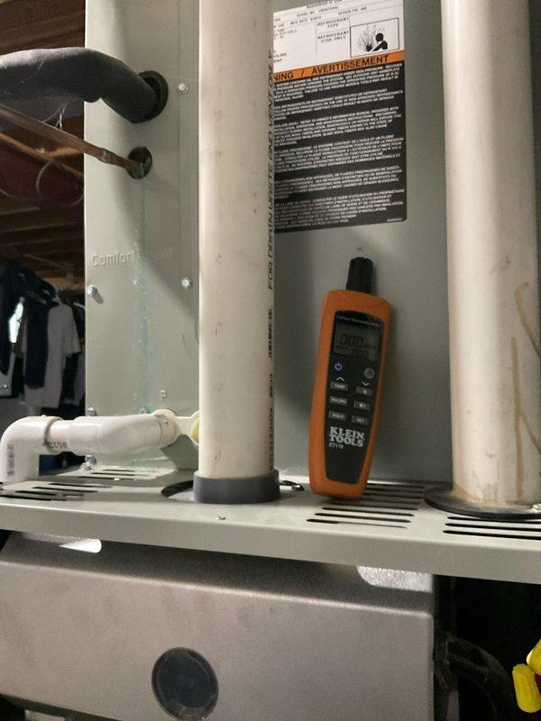 Completed comprehensive furnace and air conditioning tune-up on 12+ year old HVAC system. Performed full system inspection, tested electrical components with digital multimeter, verified proper operation of gas furnace and condensing unit, checked all safety controls, and inspected drainage system including PVC condensate lines. All equipment operating within manufacturer specifications at time of service.