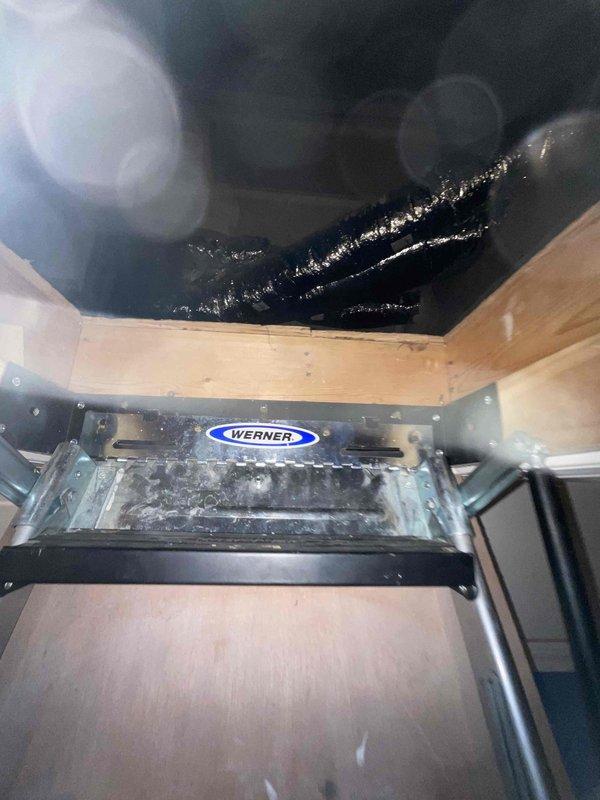 Completed furnace replacement in attic with installation of Lennox EL297UH045XV36BK horizontal configuration unit. Reinstalled existing thermostat and reused existing PVC exhaust and intake venting system, ensuring proper connections and secure mounting in accordance with manufacturer specifications.