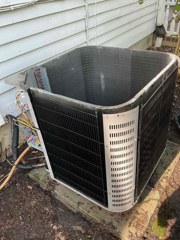 Completed comprehensive BFMA tune-up on residential air conditioning system over 8 years old during morning service window. Performed full system inspection including electrical disconnect box evaluation, condenser unit examination, and verification of all internal components including refrigerant lines and electrical connections. All components found to be operational with routine maintenance completed per BFMA standards.