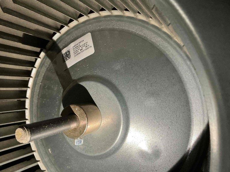 Completed comprehensive air conditioning tune-up on a 3-year-old system. Performed standard maintenance protocol including inspection of blower wheel assembly, which showed normal dust accumulation for equipment age. Verified system voltage at 24.5V at outdoor condenser unit, confirming proper low-voltage control circuit operation. All components operating within manufacturer specifications.