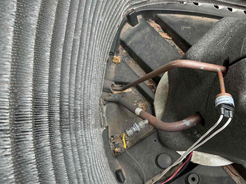 Completed comprehensive BFMA tune-up service on a 5+ year old air conditioning system during afternoon appointment window. Performed thorough inspection of outdoor condensing unit, including evaluation of finned coil heat exchanger which showed moderate dirt and debris accumulation between fins, evaporator coil assembly, copper refrigerant lines with service valves, fan blade assembly, electrical connections, and all associated components. System was found operational with normal wear patterns consistent with age and outdoor exposure; documented equipment condition with photographic records for maintenance history.