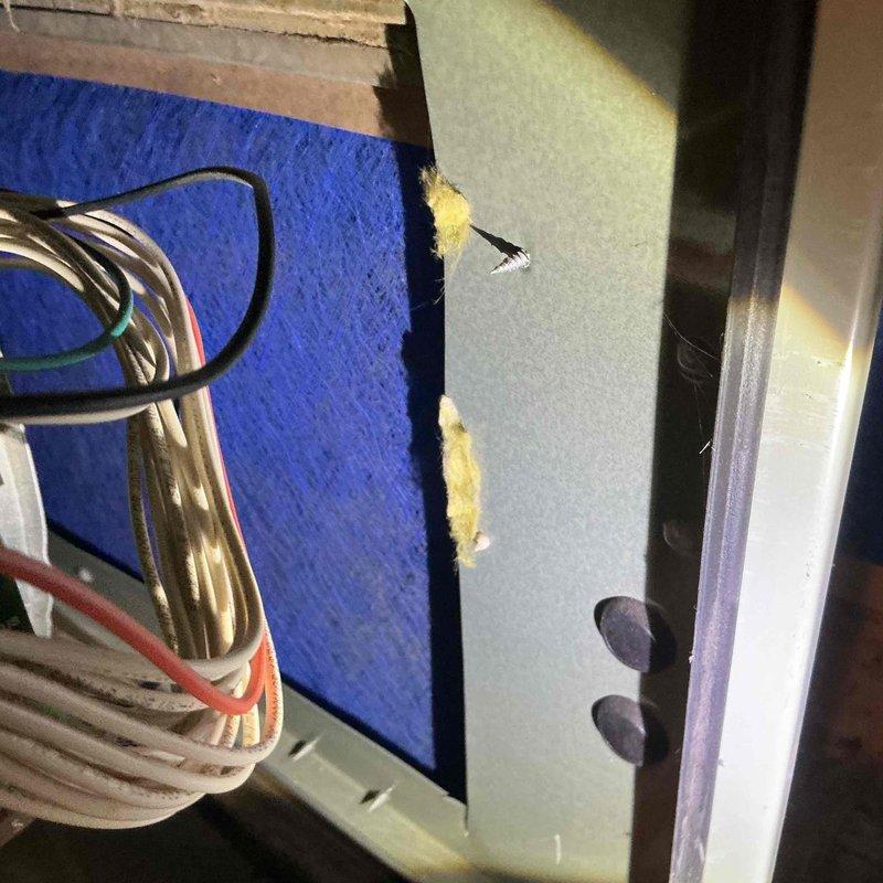 Completed comprehensive BFMA tune-up on residential air conditioning system. Performed thorough inspection of outdoor condenser unit, verifying proper operation of compressor, condenser fan motor, and heat exchanger coils. Checked refrigerant lines and connections for integrity and proper insulation. Inspected electrical wiring and connections at both outdoor unit and indoor air handler, confirming all wire bundles secure and properly routed. Verified electrical components functioning within manufacturer specifications. Cleaned condenser coils and surrounding unit, removing debris, leaves, and accumulated dirt from exterior housing and base pad. Inspected condensate drainage system and verified proper operation. Checked system controls and thermostat communication. All components operating efficiently with no deficiencies noted. System ready for cooling season.