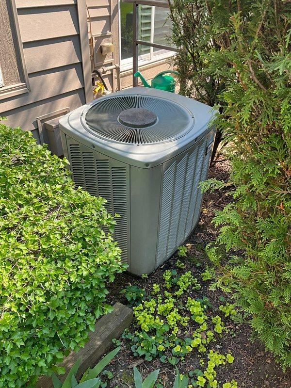 Completed comprehensive air conditioning tune-up maintenance service on residential HVAC system. Performed thorough inspection of outdoor condenser unit and indoor evaporator coil assembly, noting dust and debris accumulation on coil fins. Cleaned evaporator coils, inspected refrigerant lines and insulation for integrity, checked all electrical connections, verified proper airflow, and tested system operation to ensure optimal cooling performance. Addressed all customer questions and concerns throughout the service visit to ensure complete satisfaction and understanding of system condition.