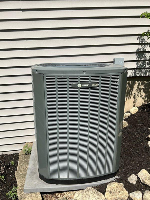 Completed comprehensive BFMA tune-up service on a 10+ year old Trane air conditioning system. Performed full system inspection of outdoor condensing unit, checked refrigerant levels, cleaned condenser coils, verified electrical connections, and tested system operation. Inspected and documented indoor air handler components, including air filter condition, confirming all equipment operating within manufacturer specifications.