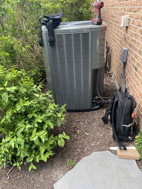 Completed comprehensive BFMA tune-up on residential air conditioning system aged 3+ years. Performed standard preventive maintenance including inspection of outdoor condenser unit, verified proper refrigerant line connections, checked electrical disconnect and power supply, and inspected ductwork insulation for integrity. All components found operating within normal parameters with no deficiencies noted.