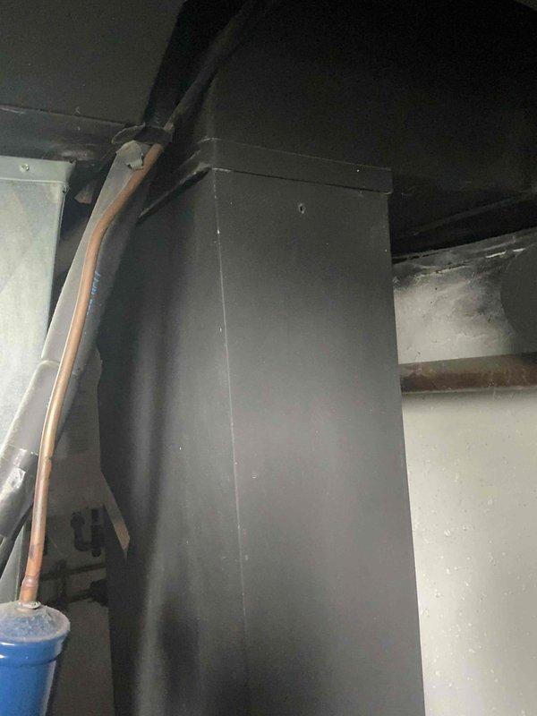 Conducted on-site assessment for complete air conditioning system replacement. Evaluated existing HVAC equipment located in basement utility area, including air handler cabinet and associated ductwork. Inspected electrical infrastructure at main distribution panel, confirmed existing air conditioner circuit breaker location and verified electrical capacity for new equipment installation. Documented current system configuration including copper refrigerant lines, flexible ductwork connections, and air handler positioning. Provided comprehensive estimate for replacement of outdoor condensing unit and indoor evaporator coil to meet customer's timeline for system upgrade.