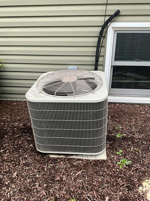 Completed comprehensive air conditioning tune-up on one-year-old residential condenser unit. Performed full system inspection, cleaned cooling coils and fins that showed minor dirt accumulation, checked refrigerant levels, tested electrical connections, and verified proper operation of condenser fan. Unit operating within normal parameters with no issues identified; routine maintenance completed to ensure optimal performance for cooling season.