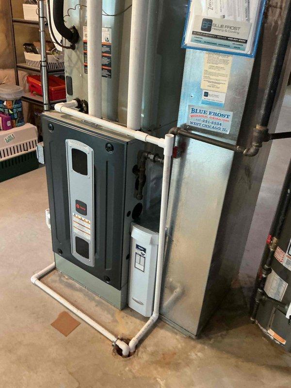 Completed semi-annual HVAC tune-up service that was previously delayed due to weather conditions. Performed comprehensive AC system inspection on 3-year-old unit, including electrical component evaluation, capacitor testing, and airflow verification. Noted significant corrosion and oxidation on dual-run capacitor with moisture intrusion around terminals, indicating potential failure risk. Inspected indoor air handler unit and replaced air filter #213 as part of recurring preventive maintenance program. Verified all electrical connections, tested system operation, and documented equipment condition with photographs for service records.