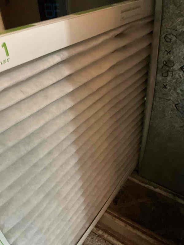 Completed comprehensive BFMA tune-up service on an 11+ year old air conditioning system during afternoon appointment window. Performed standard maintenance procedures including system inspection, operational testing, and replaced air filter with new pleated media filter to ensure optimal airflow and system efficiency.