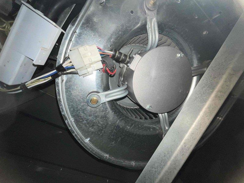 Completed comprehensive BFMA tune-up on 6-year-old HVAC system, including air conditioning service, semi-annual filter change, and APCO UV light maintenance. Inspected and tested blower motor assembly, verified all electrical connections at control board and motor terminals, and confirmed proper operation of all system components. Customer notified that replacement UV bulb is available for pickup at shop.