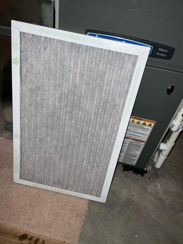 Completed comprehensive BFMA tune-up service on residential HVAC system consisting of three outdoor condenser units and indoor Silver Series air handler. Performed standard maintenance procedures including filter replacement, system inspection, and performance verification on all equipment. All units operational with no deficiencies noted; 10-year-old equipment functioning within normal parameters.