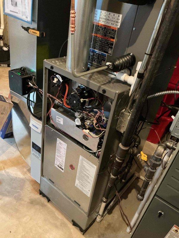 Completed comprehensive BFMA tune-up service on two residential HVAC systems with equipment ages of 6 months and 2 years. Performed full system inspection, replaced three air filters showing moderate dust accumulation, accessed furnace cabinet to inspect internal components including blower motor, control board, and electrical connections. All systems operating within normal parameters upon completion of preventative maintenance procedures.