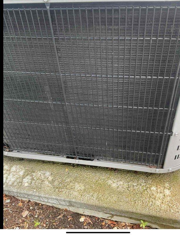 Performed comprehensive BFMA tune-up on commercial rooftop unit (RTU) including full inspection of condenser and evaporator components. Documented significant dust and debris accumulation on evaporator coils requiring attention, and verified condenser unit exterior condition with minor weathering consistent with normal outdoor exposure.