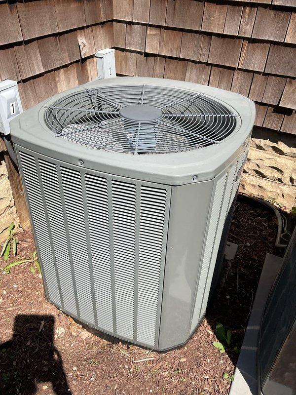 Completed comprehensive BFMA tune-up service on 7-year-old Trane air conditioning system. Performed full AC maintenance protocol including inspection of condenser unit, verification of proper airflow through louvers and fan operation, and assessment of overall system condition. Retrieved and installed special order filter from headquarters as part of the BFMA air cleaner semi-annual filter change service, ensuring optimal indoor air quality and system efficiency for the upcoming cooling season.