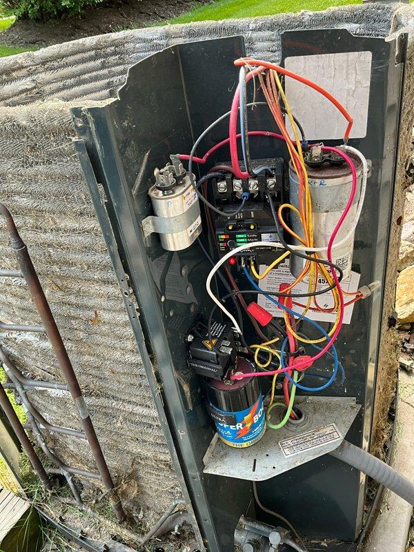 Completed comprehensive BFMA tune-up on 12+ year old air conditioning system during afternoon service window. Performed full AC maintenance including filter replacement, inspected and tested all electrical components including capacitor and contactor connections, verified thermostat operation at 73 degrees, and conducted system performance evaluation. Unit operational with all components functioning within normal parameters upon completion.