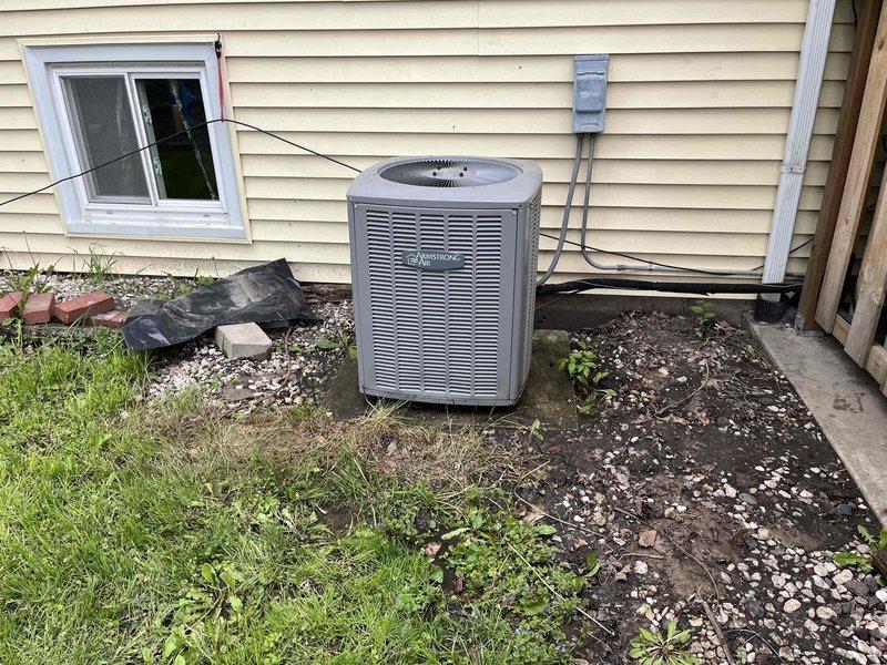 Completed comprehensive BFMA tune-up service on 9+ year old American Standard air conditioning system during afternoon appointment window. Performed full AC tune-up protocol including system inspection, operational testing, and installed #413 air filter to ensure optimal performance and efficiency for the cooling season.
