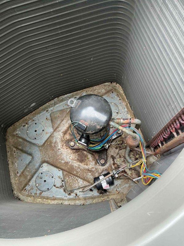 Responded to service call for Lennox condenser unit with rodent damage. Upon inspection, found compressor sound jacket severely compromised by mice activity and dual capacitor requiring replacement. Removed damaged sound jacket and installed new replacement unit to restore proper compressor insulation and noise dampening. Replaced failed dual capacitor with new component to ensure proper motor operation for both compressor and condenser fan. Verified all electrical connections secure and tested unit operation. System running within manufacturer specifications upon completion.