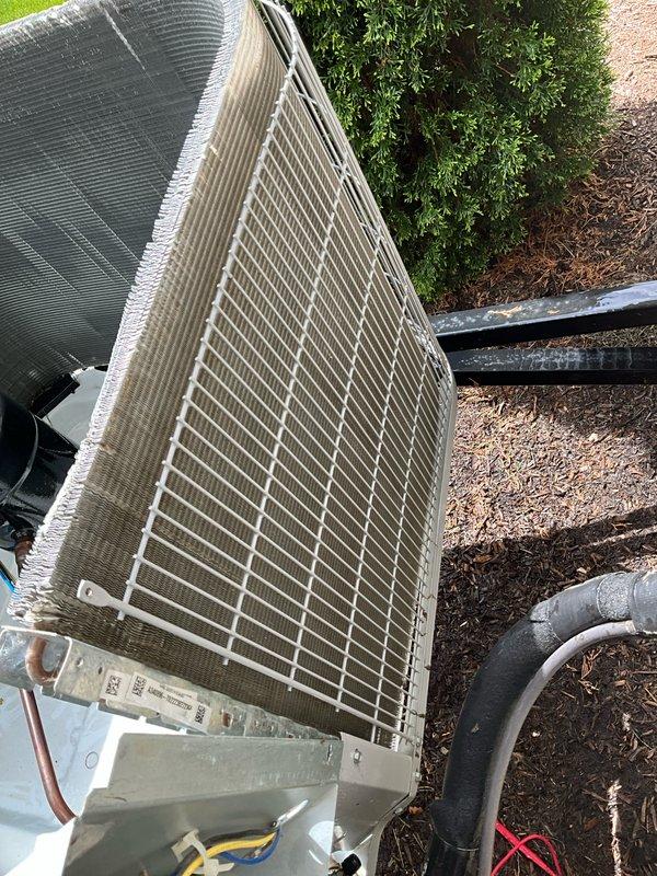 Completed comprehensive BFMA tune-up service on residential split system HVAC equipment. Performed full system inspection of indoor air handler components including blower motor assembly, control board, and electrical connections, noting normal operational wear and dust accumulation. Inspected outdoor condensing unit, evaluating condenser coil condition, refrigerant lines, and electrical wiring; coil showed minimal debris with acceptable cleanliness for continued operation. All components functioning within normal parameters upon completion of preventive maintenance service.