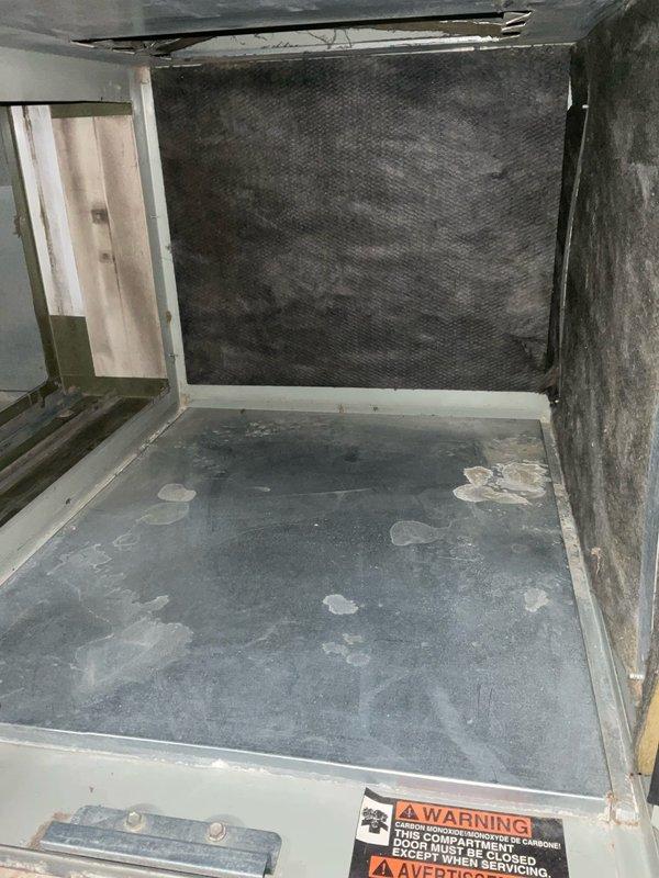 Returned to property to perform blower wheel and electronic air cleaner maintenance as requested. Removed heavily soiled EAC cells showing significant dust and debris accumulation, cleaned filters thoroughly, and reinstalled components. Performed system diagnostic to verify proper airflow and operation following cleaning, with unit now operating within normal parameters.