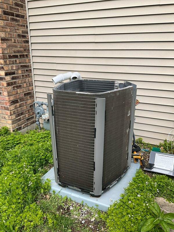 Completed comprehensive BFMA air conditioning tune-up on residential HVAC system. Performed full system inspection including blower wheel assembly cleaning, condenser unit evaluation, and standard preventive maintenance procedures. Verified proper operation of all components, checked refrigerant levels, inspected electrical connections, and ensured optimal system performance for the cooling season.