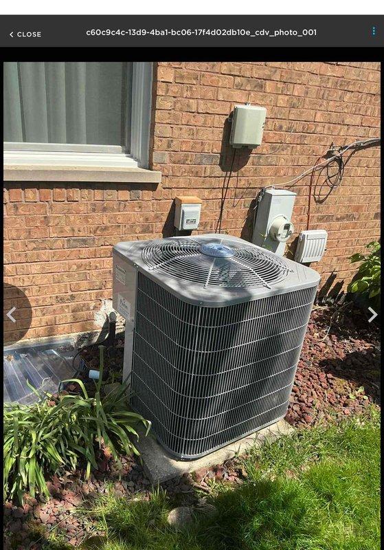 Completed full HVAC system installation including EL297 two-stage variable speed furnace with 97% efficiency rating, ML13 single-stage air conditioning unit, EcoBee smart thermostat, and whole-home humidifier. Outdoor condensing unit positioned on concrete pad against exterior brick wall with proper clearances maintained for optimal airflow and service access. Installed electrical disconnect, refrigerant line set with insulation, and all required electrical connections per manufacturer specifications and local code requirements.

Indoor installation included furnace placement, integration of variable speed blower motor, and connection of two-stage gas valve for enhanced comfort and efficiency. Installed condensate pump assembly with proper drainage routing using PVC piping and secure mounting. Ran refrigerant lines through wall penetration with appropriate sealing and connected to outdoor unit. Mounted and wired EcoBee thermostat with configuration for two-stage heating and single-stag