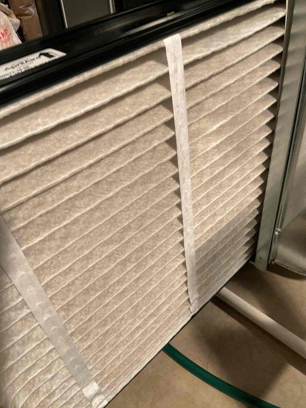 Completed comprehensive BFMA tune-up service on residential air conditioning system with equipment over 3 years old, scheduled for after 3PM arrival as requested. Performed standard AC maintenance protocol including system inspection, cleaning, and testing of all components to ensure optimal performance. Replaced air filters with new pleated filters as part of routine maintenance to maintain proper airflow and indoor air quality.