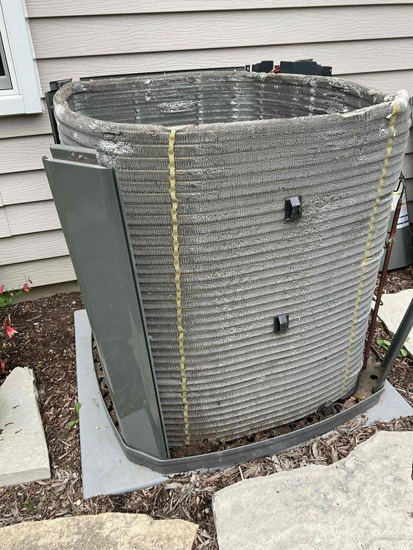 Completed comprehensive BFMA tune-up service on a 9+ year old Trane air conditioning system. Performed standard maintenance protocol including inspection of condenser unit, cleaning of exterior coils and fins, verification of refrigerant levels, electrical connection testing, and operational assessment of all components. Unit showed normal wear consistent with age but is functioning within manufacturer specifications; no immediate repairs required at this time.