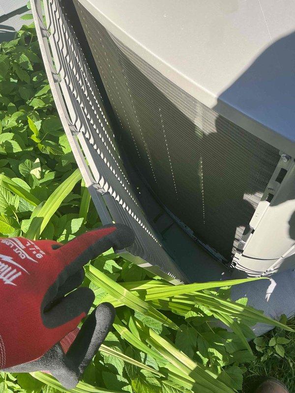 Completed comprehensive BFMA tune-up service on a 15-year-old outdoor air conditioning condenser unit. Performed thorough inspection and cleaning of condenser coils using specialized brushing tools to remove debris and ensure optimal heat transfer efficiency. Equipment was tagged per protocol, all components inspected for proper operation, and unit left in excellent working condition.