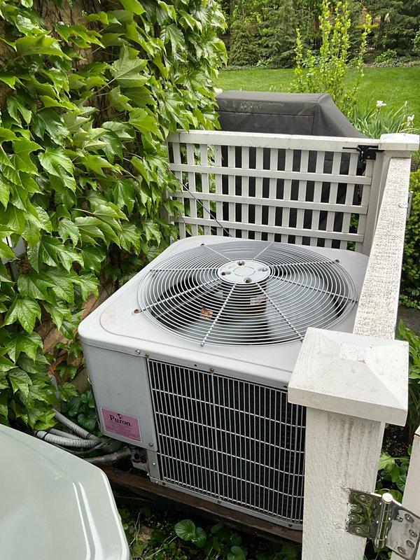 Completed comprehensive BFMA preventive maintenance tune-up on three air conditioning systems, including thorough inspection of outdoor condenser units, coil cleaning, electrical connection verification, and refrigerant level assessment. Performed semi-annual filter changes on all three units, replacing filters to maintain optimal airflow and system efficiency. All equipment found to be operating within normal parameters with condenser units showing good condition and proper ventilation clearance in outdoor installation areas.