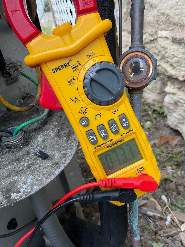 Completed comprehensive BFMA air conditioning tune-up on 13-year-old system. Performed electrical diagnostics including voltage and amperage testing at terminal connections using digital multimeter to verify proper system operation. Inspected all electrical connections, terminals, and wiring at junction points to ensure safe and efficient performance for the cooling season.