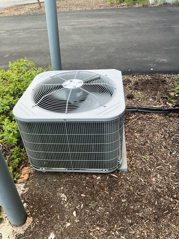 Completed comprehensive BFMA air conditioning tune-up on 8-year-old system, coordinating arrival time to accommodate homeowner schedule. Performed complete preventive maintenance service including inspection of outdoor condenser unit, verification of fan operation and condenser coil condition, and replaced heavily soiled air filter with new Glasfloss filter to restore proper airflow and system efficiency. All components inspected and system operating within normal parameters upon completion.